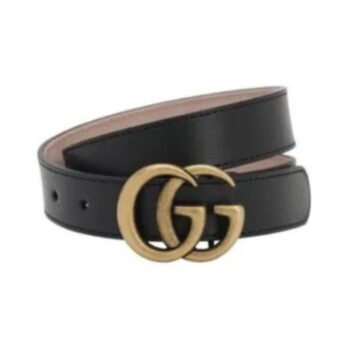 Cintura in pelle con logo