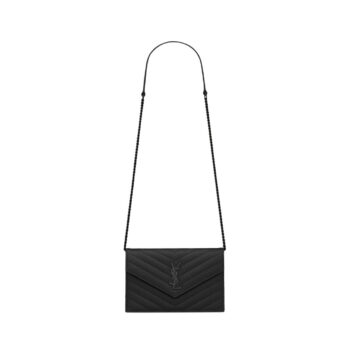 POCHETTE ENVELOPE CON CATENA CASSANDRE CLASSICA IN PELLE GRAIN DE POUDRE