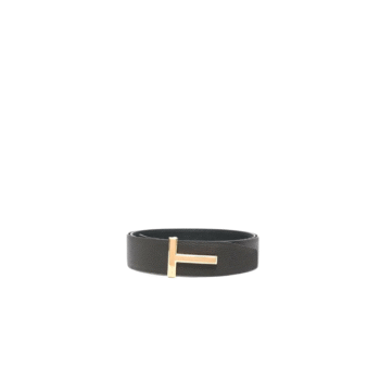 Cintura in pelle con logo