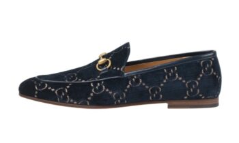MOCASSINO GUCCI JORDAAN UOMO IN VELLUTO GG