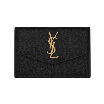 PORTA CARTE UPTOWN CON PATTA IN PELLE GOFFRATA GRAIN DE POUDRE
