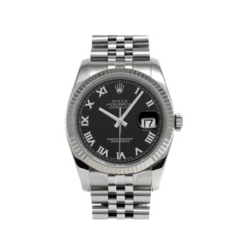 Datejust 36mm Nero Numeri Romani DateJust
