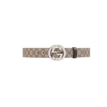 CINTURA IN TESSUTO GG SUPREME CON FIBBIA GG