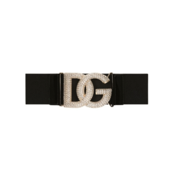 CINTURA ELASTICIZZATA CON FIBBIA DG IN CRISTALLI