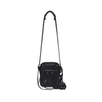 BORSA LE CAGOLE CON TRACOLLA DA UOMO IN NERO