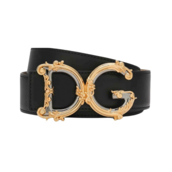 CINTURA IN PELLE CON LOGO DG BAROCCO