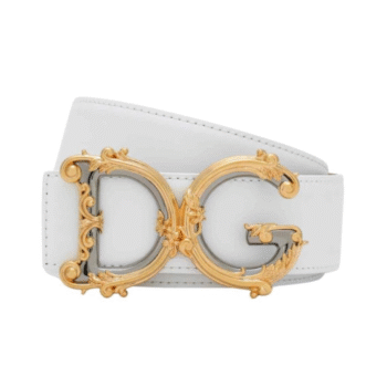 CINTURA IN PELLE CON LOGO DG BAROCCO
