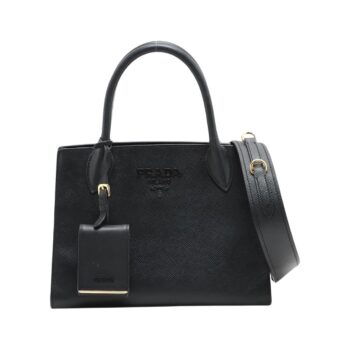 Prada Borsa con manico superiore in saffiano nero