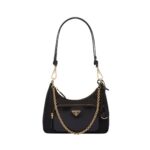 Mini borsa in Re-Nylon e pelle spazzolata