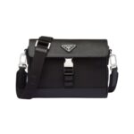 Borsa a tracolla in Re-Nylon e Saffiano