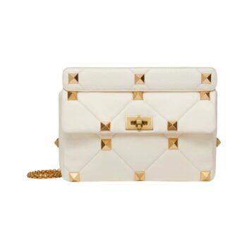 BORSA GRANDE CON CATENA ROMAN STUD THE SHOULDER BAG IN NAPPA