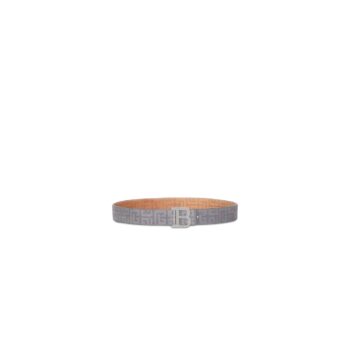 Cintura B-Belt in pelle traforata con monogramma