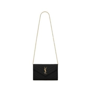 POCHETTE CON CATENA CASSANDRE CLASSICA IN PELLE GRAIN DE POUDRE