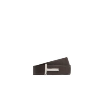 Cintura reversibile T in pelle 4cm