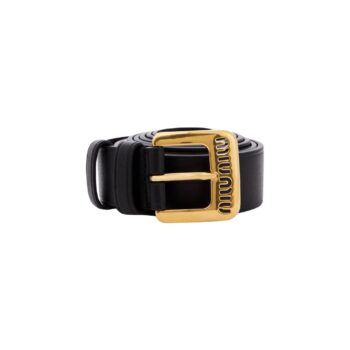 Cintura in pelle con logo