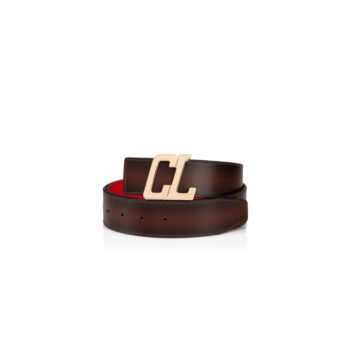 Cintura – Pelle di vitello patinata – Marrone