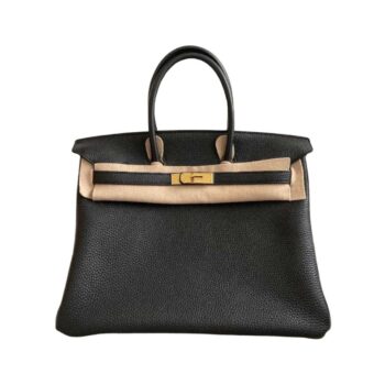 Hermès BIRKIN NUOVISSIMO 35 hardware dorato Nero Gold hardware