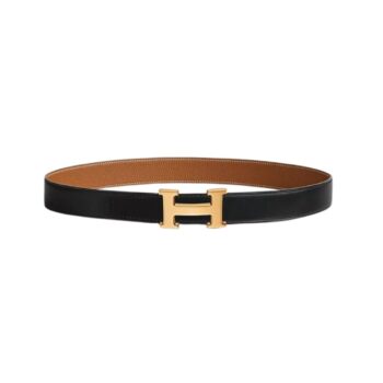 Fibbia da cintura H & Pelle reversibile per cintura 32 mm