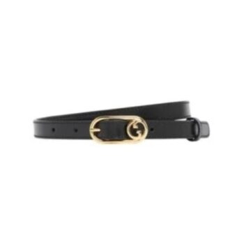 Cintura in pelle con GG 15mm